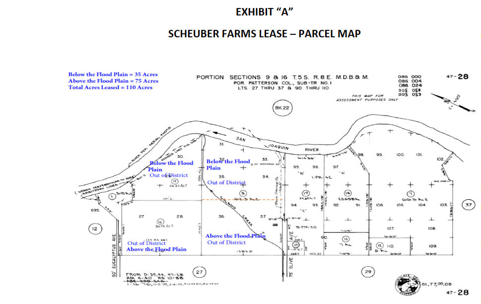 Scheuber Farms leased land map